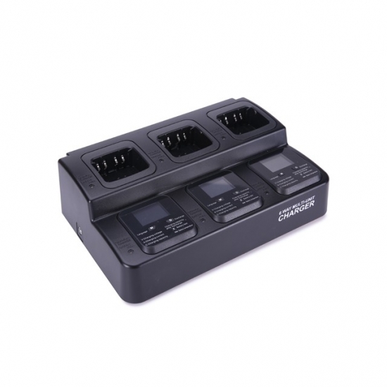 Chargeur de batterie talkie-walkie intelligent à 3 voies de type fente remplaçable personnalisable 