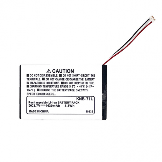Batterie de remplacement Li-ion KNB-71L 3,7 V 1430 mAh compatible avec la radio de poche Kenwood PKT-23